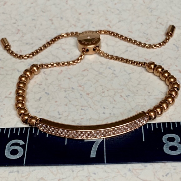 MICHAEL KORS CRYSTAL PLAQUE W/SLIDER BRACELET NWOT - Picture 7 of 8